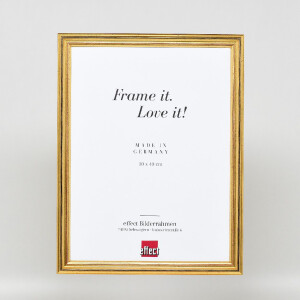 effect dřevěný rámeček na obrazy barokní styl zlatý 50x75 cm muzejní sklo