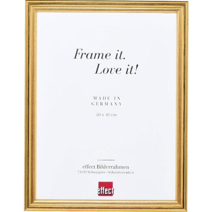 effect Dřevěný rám Profil 44 zlatý 70x100 cm s muzejním sklem