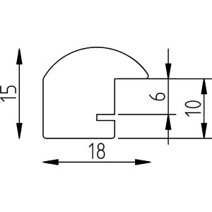 Effect dřevěný obrazový rám profil 45 křída 18x32 cm s muzejním sklem