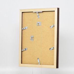 Efektní dřevěný obrazový rám profil 52 tmavě hnědý 7x10 cm muzejní sklo