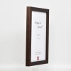 Efektní dřevěný obrazový rám profil 52 tmavě hnědý 10x10 cm muzejní sklo
