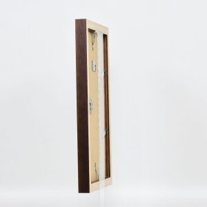 Efektní dřevěný obrazový rám profil 52 tmavě hnědý 20x20 cm muzejní sklo