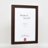 Efektní dřevěný obrazový rám profil 52 tmavě hnědý 59,4x84,1 cm muzejní sklo