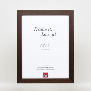 Efektní dřevěný obrazový rám profil 52 tmavě hnědý 30,5x91,5 cm muzejní sklo