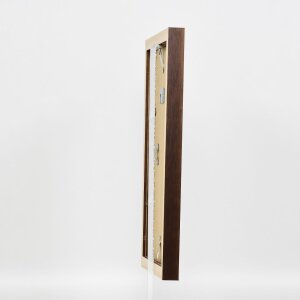 Efektní dřevěný obrazový rám profil 52 tmavě hnědý 30,5x91,5 cm muzejní sklo
