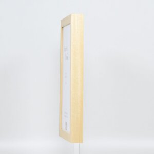 Efektní dřevěný obrazový rám profil 55 přírodní 62x93 cm muzejní sklo