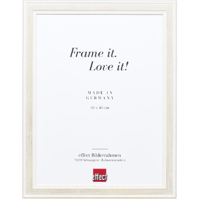 effect Dřevěný rámeček na fotografie Profil 64 bílý 10x15 cm s muzejním sklem