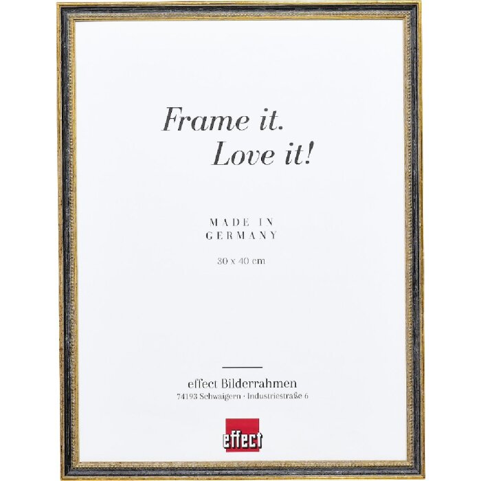 Effect Rámeček na obrazy dřevo profil 66 černý 24x30 cm muzejní sklo