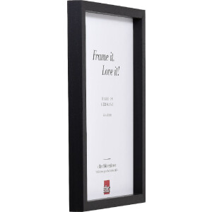 Effect Dřevěný rámeček na obrazy Profil 74 černý s muzejním sklem 25x60 cm