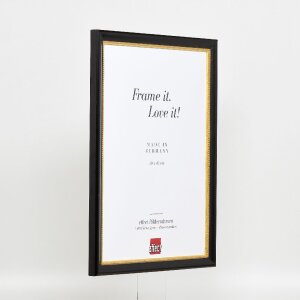 Efekt Dřevěný obrazový rám Profil 85 Černá 42x59,4 cm Muzejní sklo