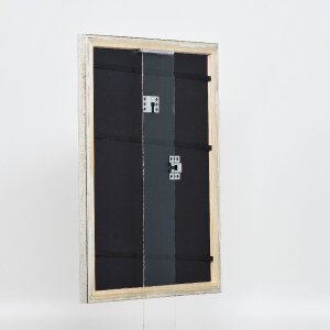 Efektní dřevěný obrazový rám profil 85 stříbrný 60x80 cm muzejní sklo