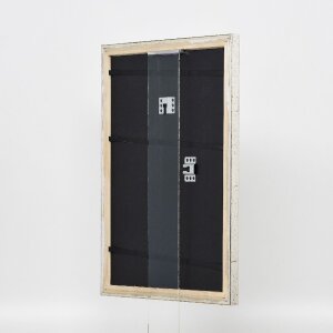 Efektní dřevěný obrazový rám profil 85 stříbrný 70x100 cm muzejní sklo