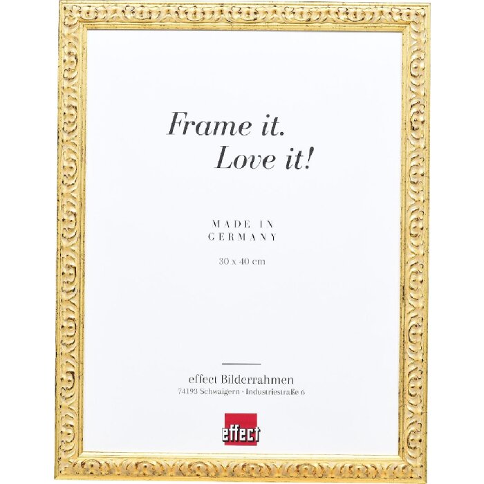 Effect Dřevěný rámeček na obraz Barok 20x25 cm zlatý s muzejním sklom