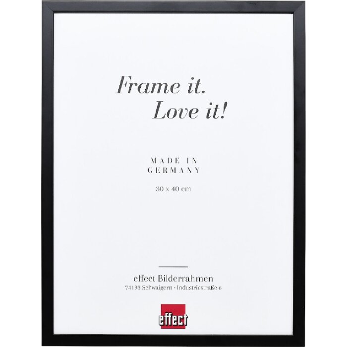 Effect Dřevěný rám s profilovým lemem Top S černý 27x48 cm Museumsglas