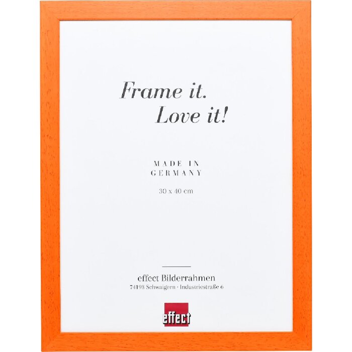 Effect dřevěný fotorámeček Profil Top Pro oranžový 62x93 cm s muzejním sklem
