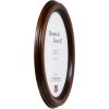 Effect Oválný dřevěný fotorámeček s profilovým rámem 5x7 cm oříškově hnědý