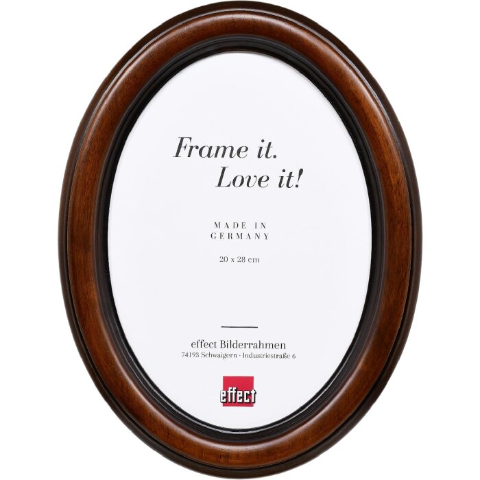 Effect Oválný obrazový rám 18x18 cm oříškově hnědý