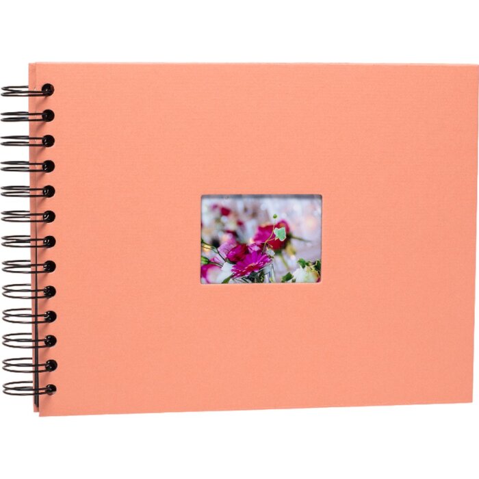 HNFD spirálové album BULDANA coral 23x17 cm 40 černých stran