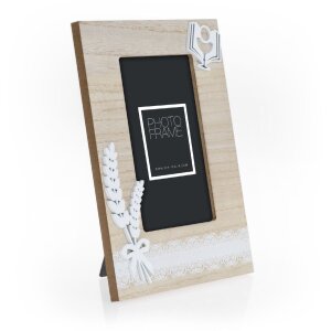 Dřevěný fotorámeček ZEP Ginevra hnědý 10x15 cm přijímací fotorámeček