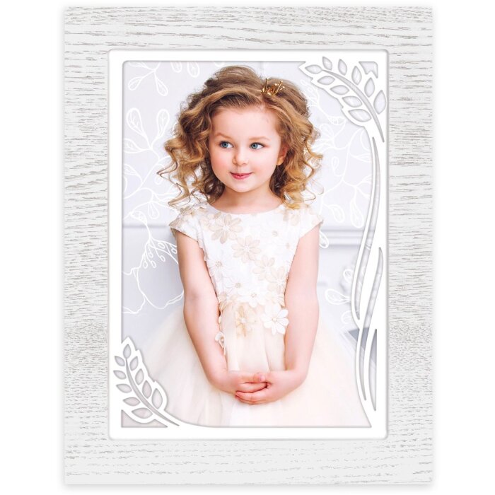 Dřevěný fotorámeček ZEP Eveline 13x18 cm bílý příležitostný rámeček