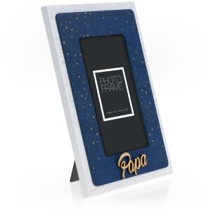 Dřevěný fotorámeček ZEP Astro FR modrý 10x15 cm tatínek fotorámeček