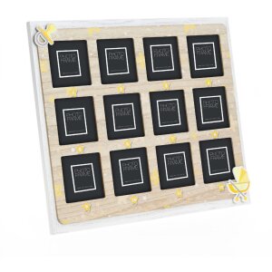 Dřevěná fotogalerie ZEP Antonio 12 fotografií 6x6 cm (33x28 cm)