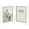 ZEP Dřevěný dvojitý rám Sion bílý 2 fotografie 15x20 cm (38,5x24 cm)