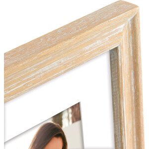 Dřevěný fotorámeček ZEP Fenis přírodní 15x20 cm až 20x30 cm s paspartou