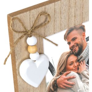 Dřevěný fotorámeček ZEP Luisa 10x15 cm na výšku i na šířku hnědý