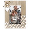 Dřevěný fotorámeček ZEP Luisa 10x15 cm na výšku i na šířku hnědý