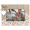 Dřevěný fotorámeček ZEP Luisa 10x15 cm na výšku i na šířku hnědý