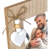 Dřevěný fotorámeček ZEP Luisa 10x15 cm na výšku i na šířku hnědý