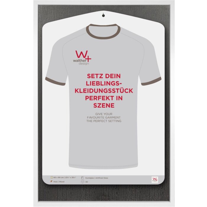 Dřevěný rám Walther Stockholm 3D jersey rám bílý 60x90 cm akrylové sklo