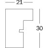 Dřevěný rám Walther Stockholm 3D jersey rám bílý 60x90 cm akrylové sklo