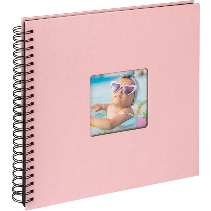 Spirálové album Walther Fun pink 30x30 cm s děrováním 50 černých stran
