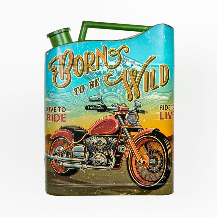ZEP nástěnná dekorace GASOLINE 8 kovových kanystrů 45,5x34x5,5 cm
