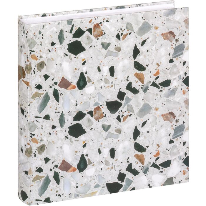 Walther Fotoalbum Terrazzo Stone Black 30x30 cm 60 bílých stran