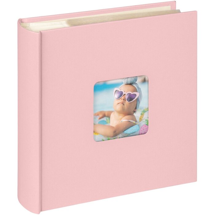 Walther Memo slip-in album Fun 200 fotografií 10x15 cm růžové děrování oken