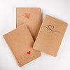 Zápisník Walther Heart hnědý 21x15 cm 80 listů tečkovaný