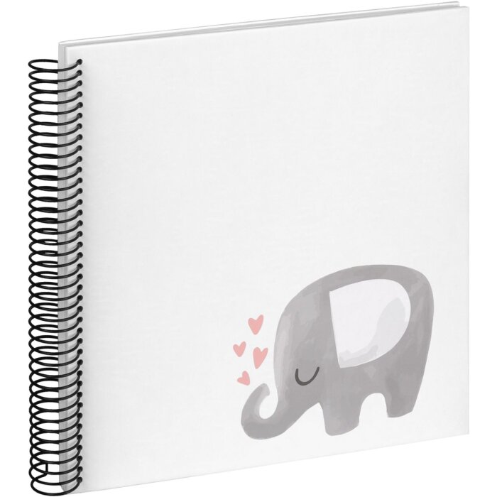 Spirálové album Walther Babyablum Elephant Hearting 25x25 cm 40 bílých stran