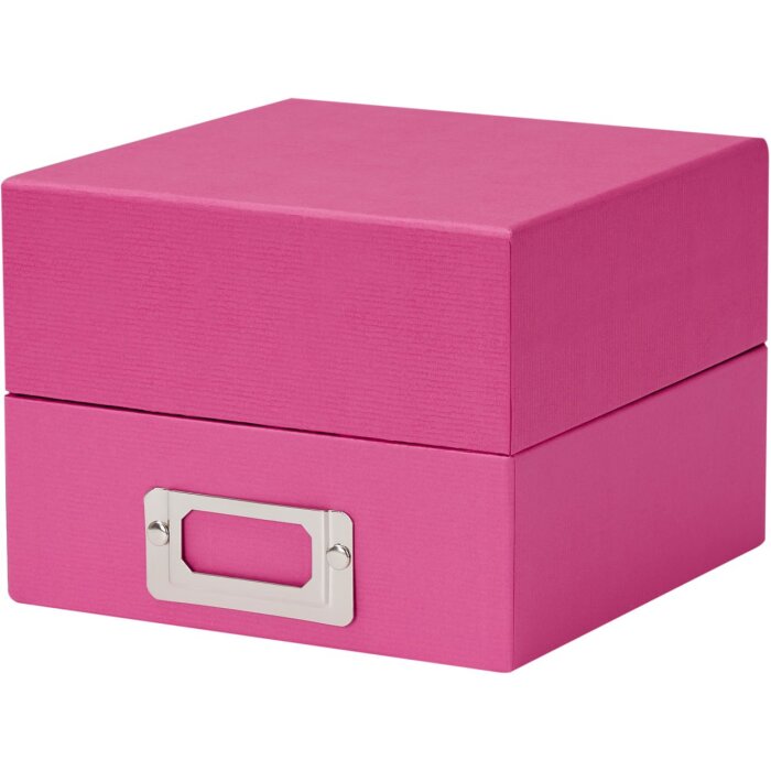 HNFD box na fotografie Sawala 10x15 cm fuchsiový s držákem na štítky a 4 přepážkami