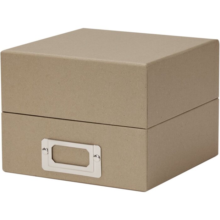 HNFD fotobox Sawala 10x15 cm kraftový papírový obal 4 přepážky držák štítků