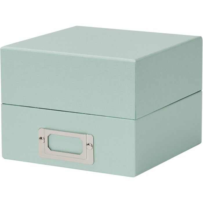 HNFD box na fotografie Sawala 10x15 cm mint s přepážkami a držákem na štítky