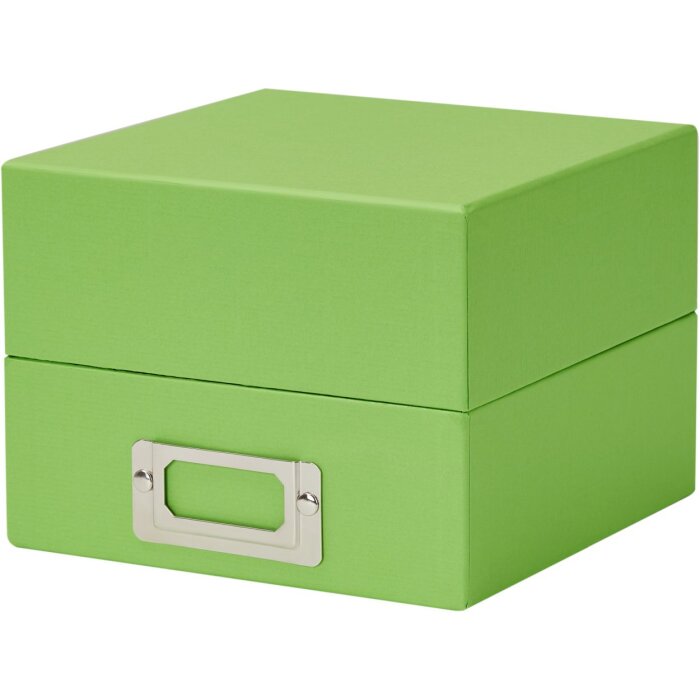 HNFD box na fotografie Sawala 10x15 cm jablečně zelený s držákem štítků a přepážkami