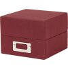 HNFD Lněný box na fotografie Sawala 700 fotografií 10x15 cm lněný vínově červený