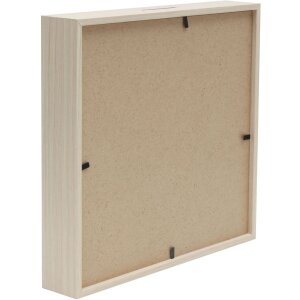 Dřevěná pokladnička Deknudt S68VD1 přírodní 18x18 cm