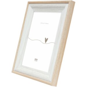 Deknudt dřevěný rám S68VG1 bílý-přírodní 30x40 cm