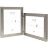 Deknudt S41VD1 Dvojitý rámeček plastový stříbrný 15x20 cm na 2 fotografie