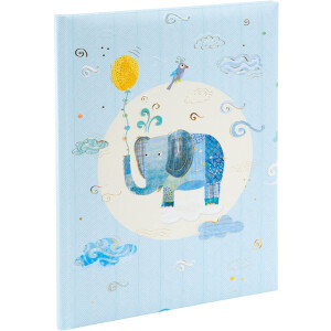 Goldbuch dětský diář Blue Elephant 21x28 cm stříbrná ražba 44 stran