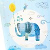 Goldbuch dětský diář Blue Elephant 21x28 cm stříbrná ražba 44 stran